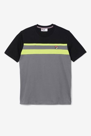 FILA Dover Tee Shirts Black,Mens Clothing | CA.OHILWE762